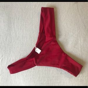 Red maroon cheeky bikini thong size M